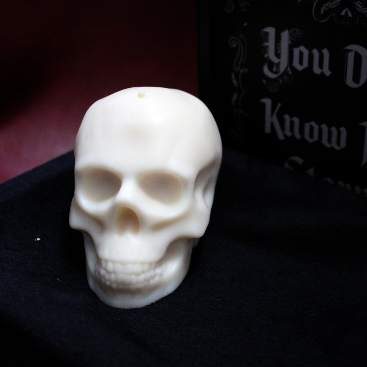 💀 Skull Pillar Candle – Gothic Decor That Smolders with Intent