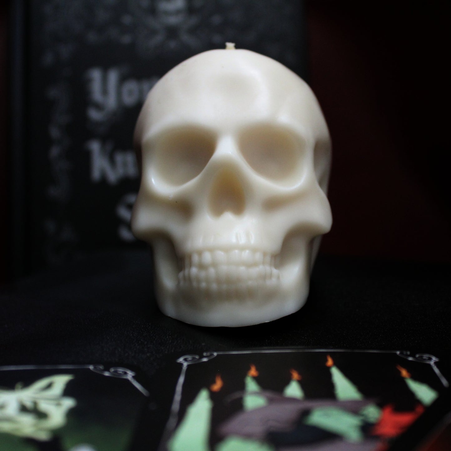 💀 Skull Pillar Candle – Gothic Decor That Smolders with Intent