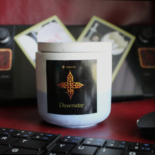 ❄️ Dawnstar Candle — A Skyrim Winter Captured in Wax ❄️