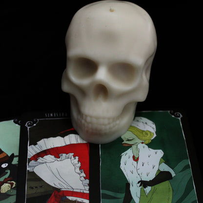 💀 Skull Pillar Candle – Gothic Decor That Smolders with Intent